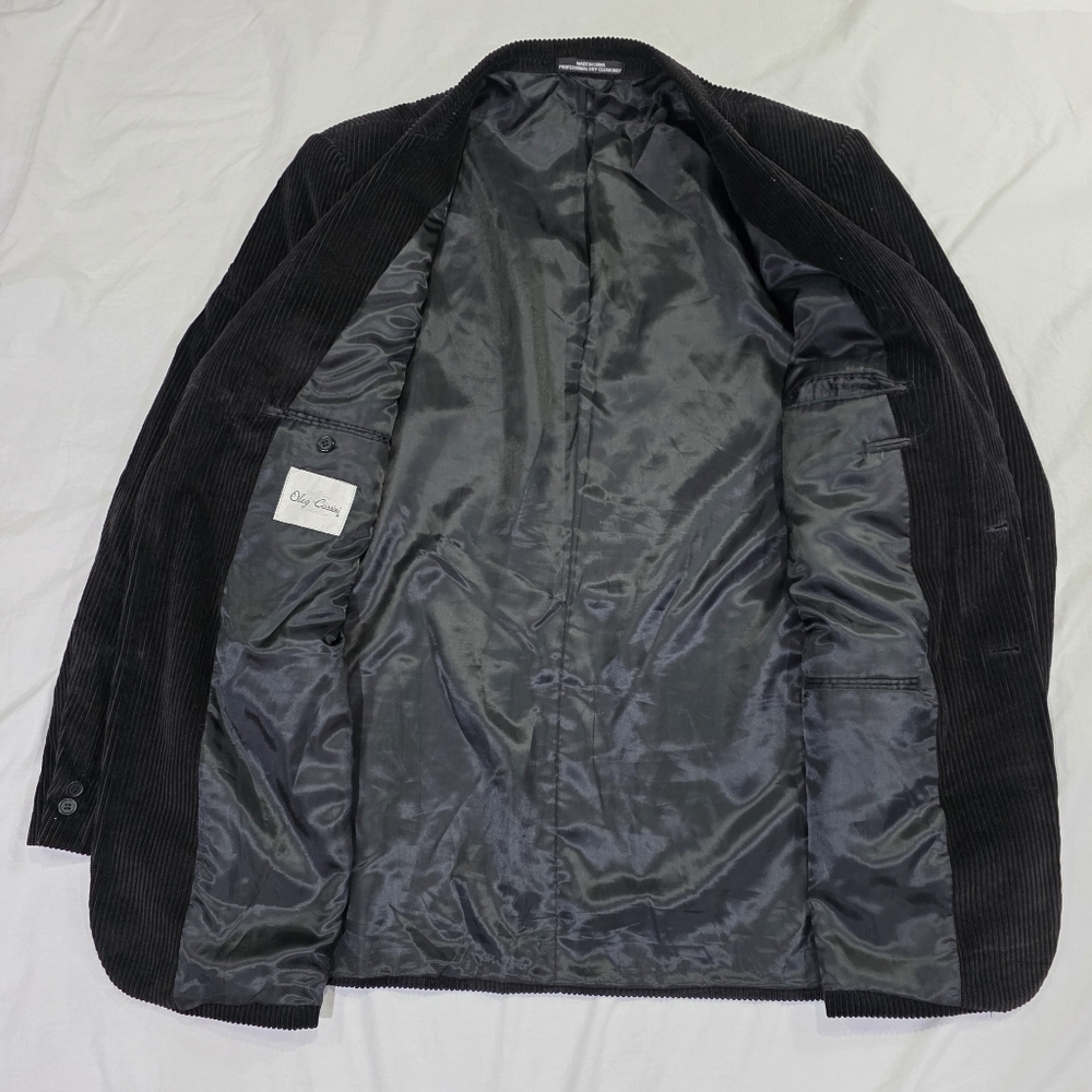 Oleg Cassini Black Wide Whale Corduroy Sports Coat/Blazer. 46XL - Picture 5 of 9